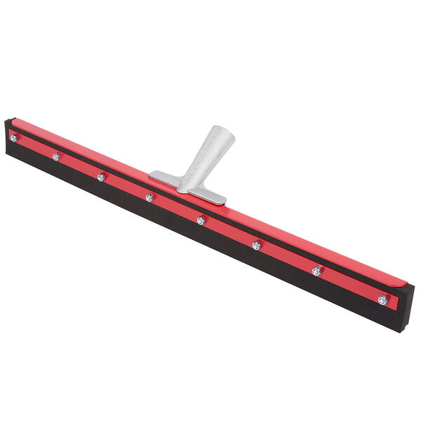 Steel squeegee frame holding a rubber blade