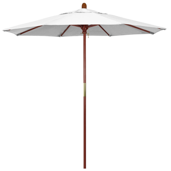 a close up of a white umbrella