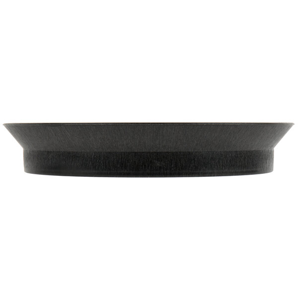 A black polypropylene round deli server.