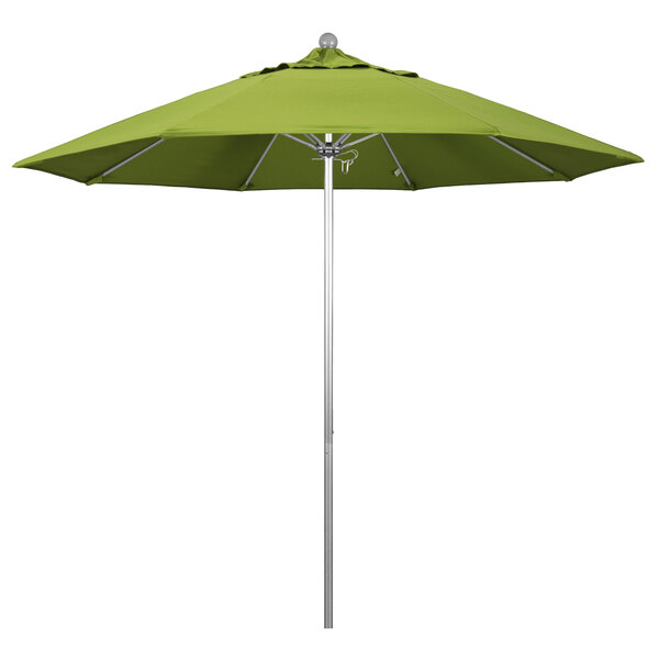 a close-up of a green umbrella