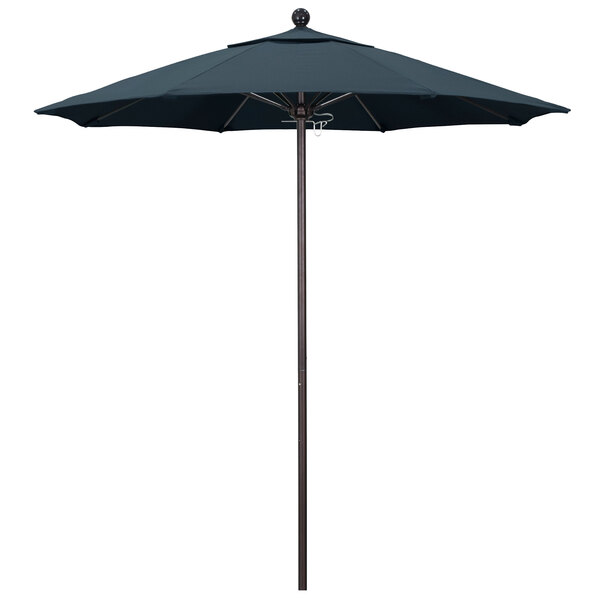 a close up of a black umbrella