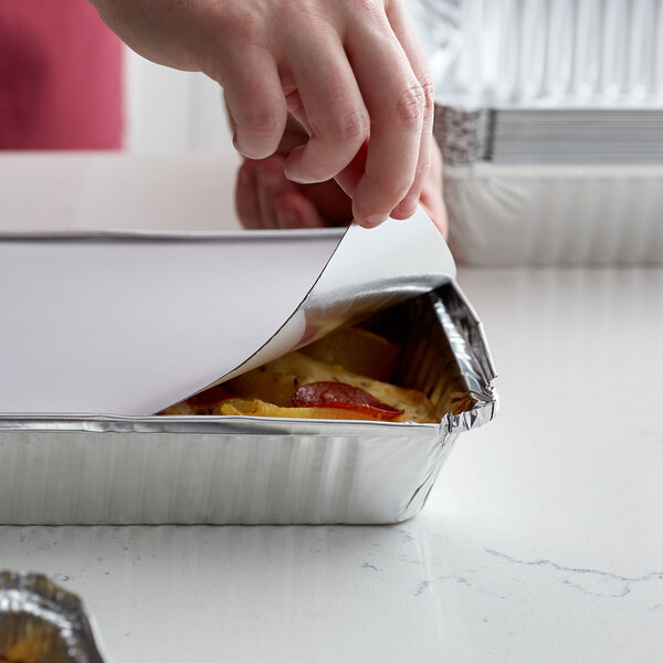 2 1/4 lb. Rectangular Foil Pan with Board Lid 250/Case