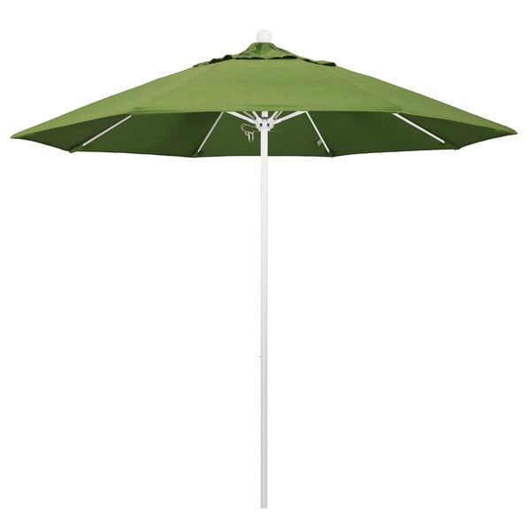 a close-up of a green umbrella