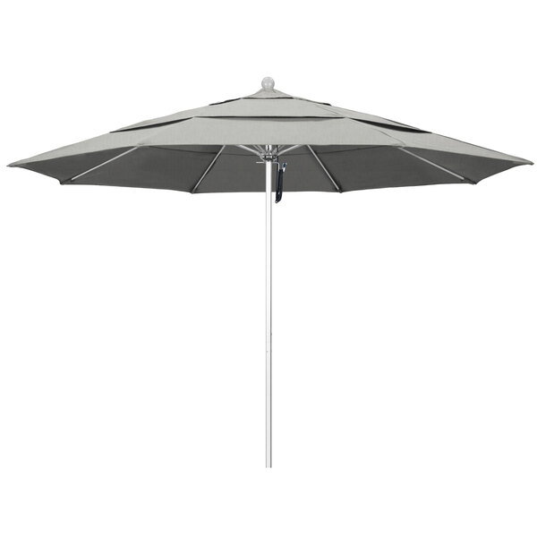 a close-up of a grey umbrella