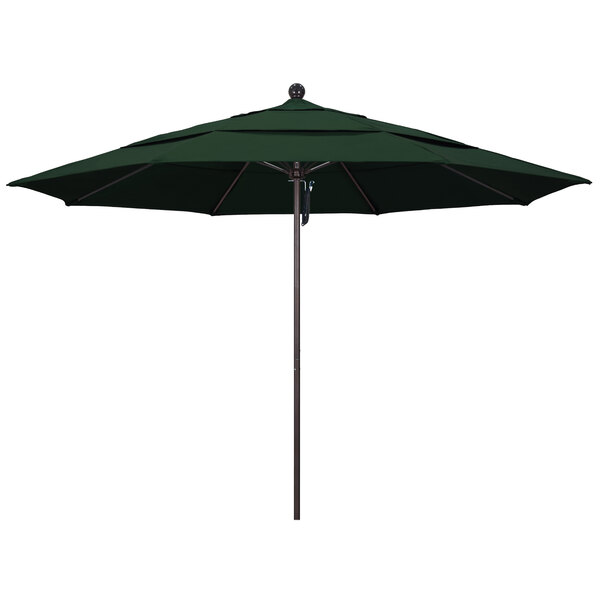 a close-up of a green umbrella