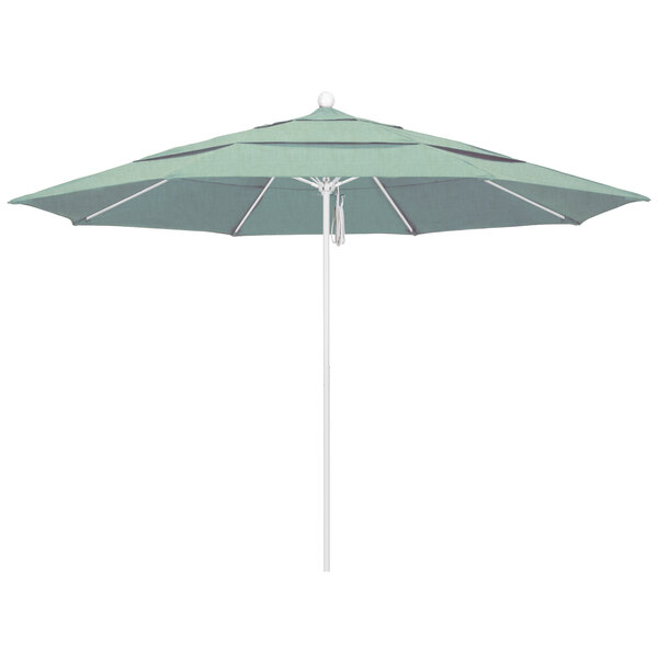 a close-up of a green umbrella