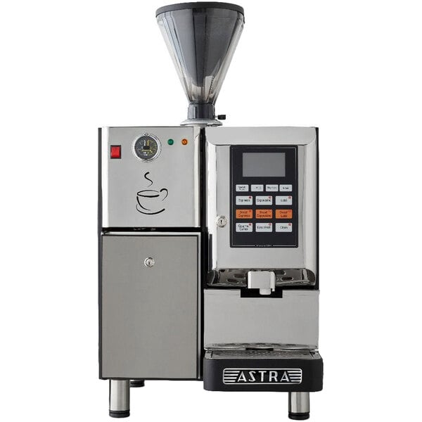 a machine with a screen and a cup on it