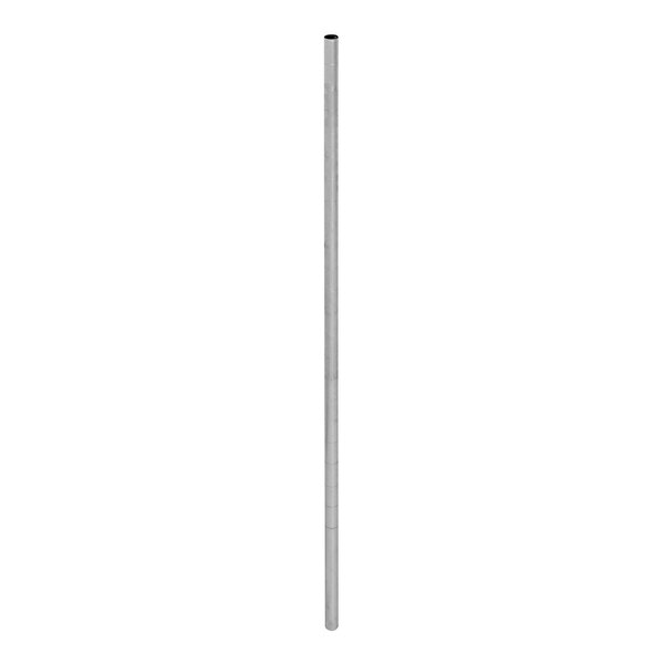 An Eagle Group aluminum keg rack post with a black top on a white background.