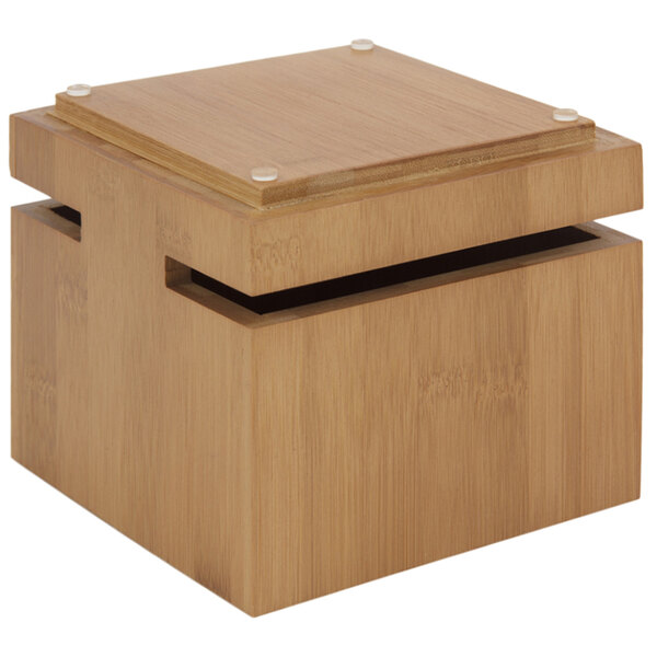 a wooden box with a lid