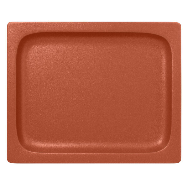 A brown rectangular RAK porcelain pan.