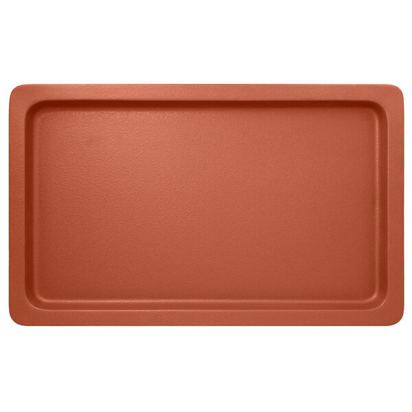 A RAK Porcelain Terra Brown rectangular Gastronorm pan.