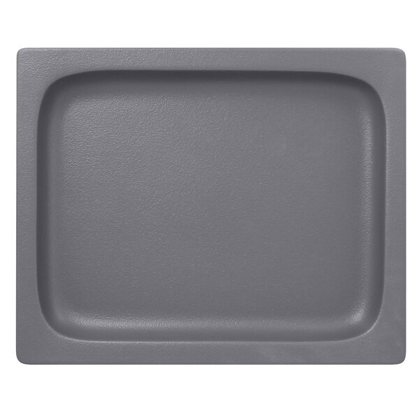 A RAK Porcelain stone gray rectangular gastronorm pan.