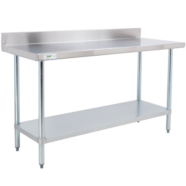 iMettos Stainless Steel Table With Backsplash 