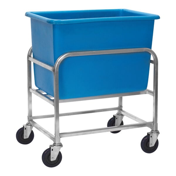 A blue plastic tub on a Winholt metal frame.