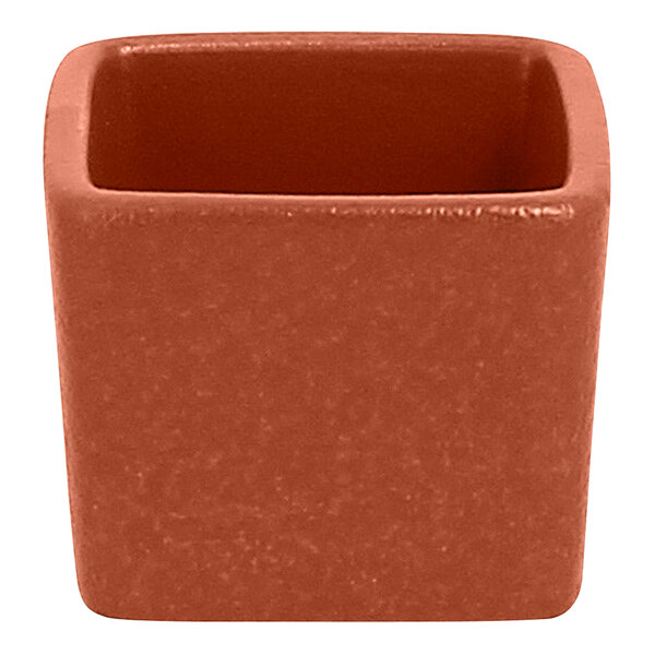 A brown square RAK Porcelain ramekin with a white background.