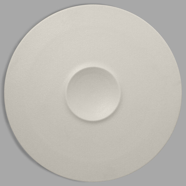 A white RAK Porcelain Neo Fusion plate with a circle in the center.