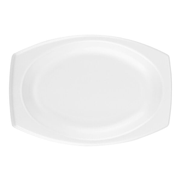 Dart 9PRWQ Quiet Classic 9" White Laminated Foam Platter - 500/Case