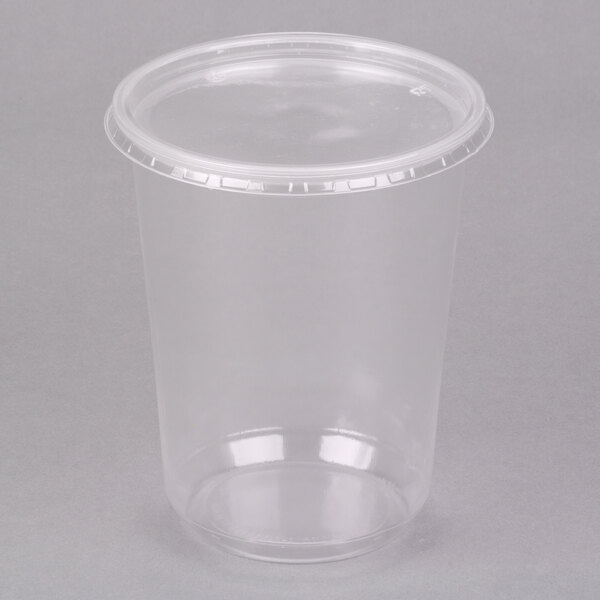 32oz Round Deli Food//Soup Restaurant Storage Container Cups w// Lids BPA free