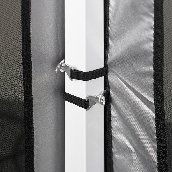 E-Z Up SPFM104TCBK 10' Food Booth Black Mesh Sidewall   - 4/Set