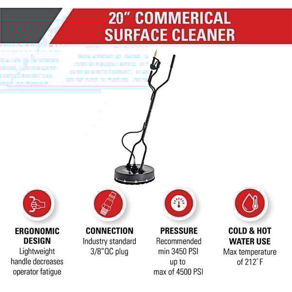 Simpson 80182 20 Industrial Pressure Washer Surface Cleaner 3450 to 4500 PSI