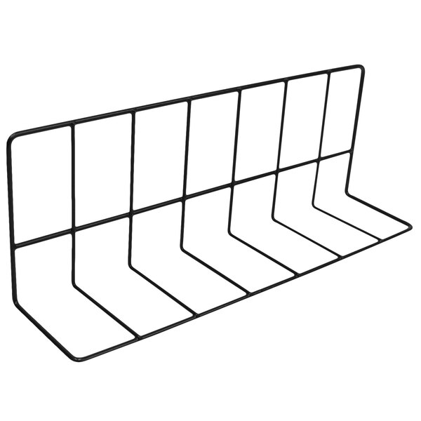 A black wire divider with six rows of lines.