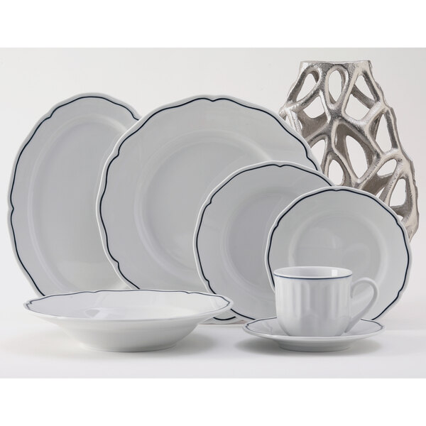 a close-up of a white plate