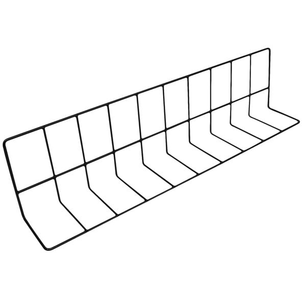 A black wire divider with many rows of lines.