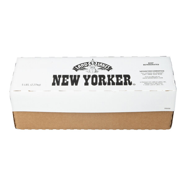 Land O Lakes 5 lb. New Yorker Hot Pepper American Cheese Solid Block - 2/Case