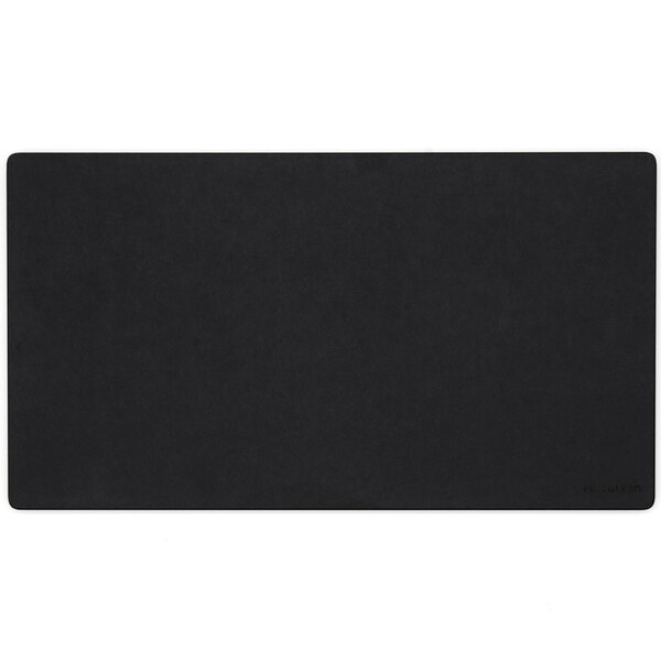 A black rectangular object on a white background.