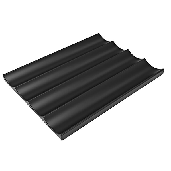 A black foam padding with four sections.