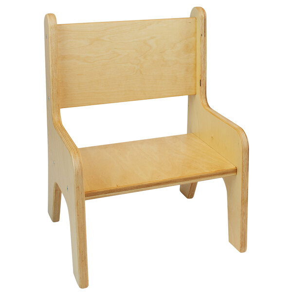 a wooden chair with a backrest