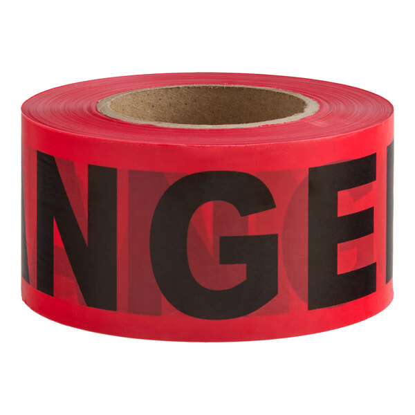 Cordova Red DANGER Tape - 3" x 1000 ft. - 12/Case