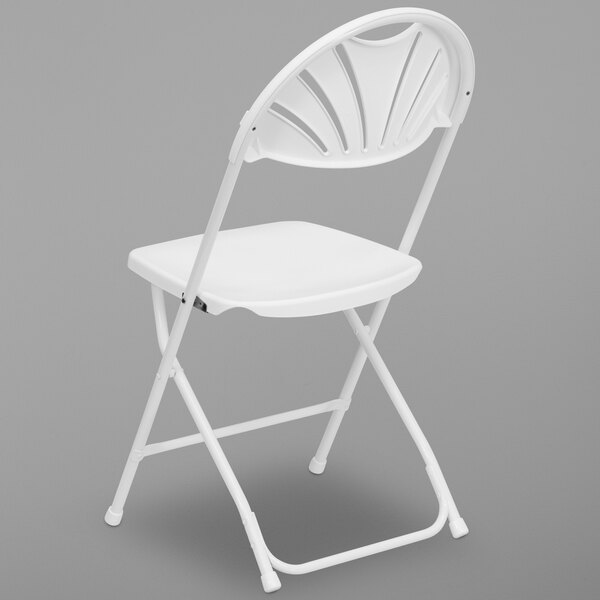 a close up of a white chair