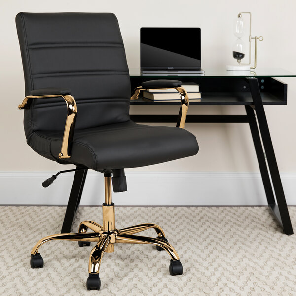 black gold office chair