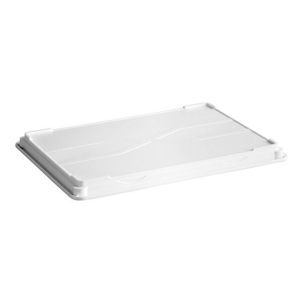 A white heavy-duty polypropylene lid designed for an 18" x 26" dough proofing box.