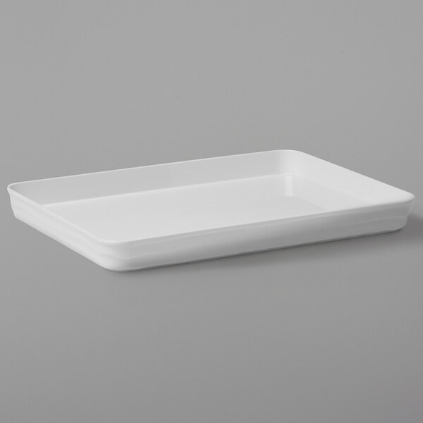 White Stackable Plastic Tray-Half Size-1