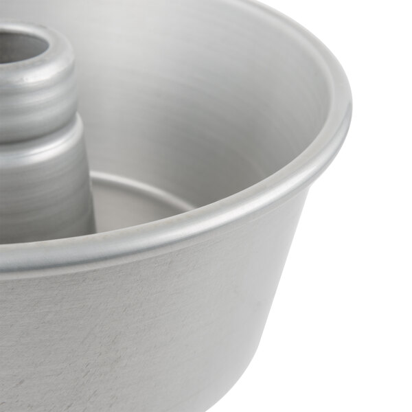 A Chicago Metallic aluminized steel angel food cake pan with a handle.