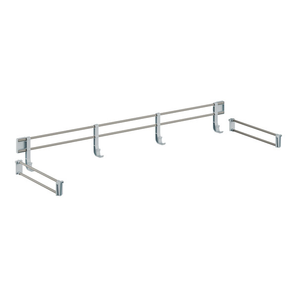 A metal bar with two metal rods attached to it.