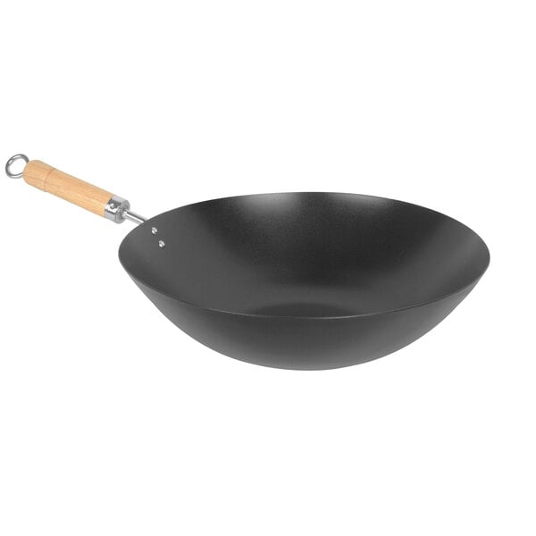 11 Flat Bottom Non Stick Carbon Steel Wok