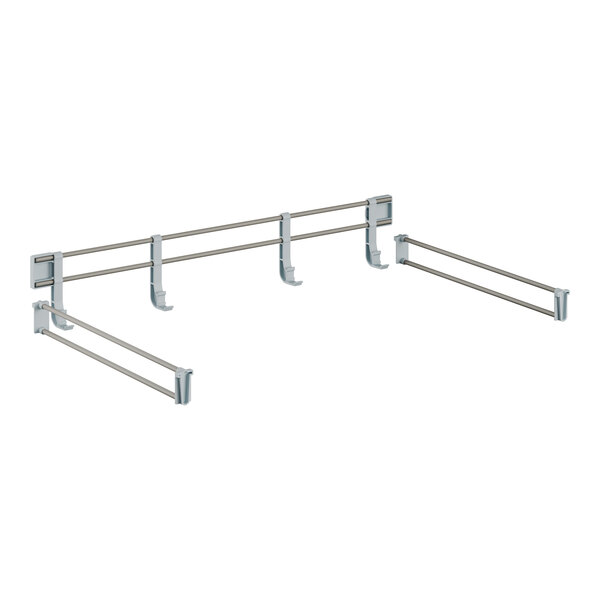 A metal bar with a pair of metal rods attached to it.