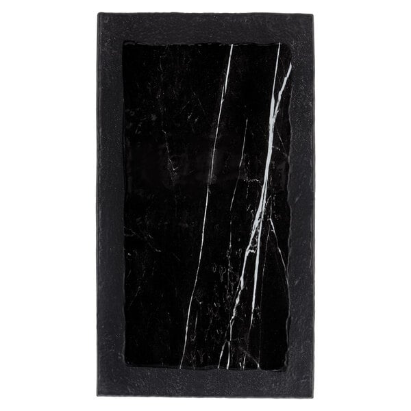 a black and white rectangular object