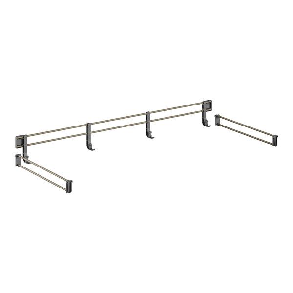 A metal bar with metal rods for a Cambro Camshelving unit.