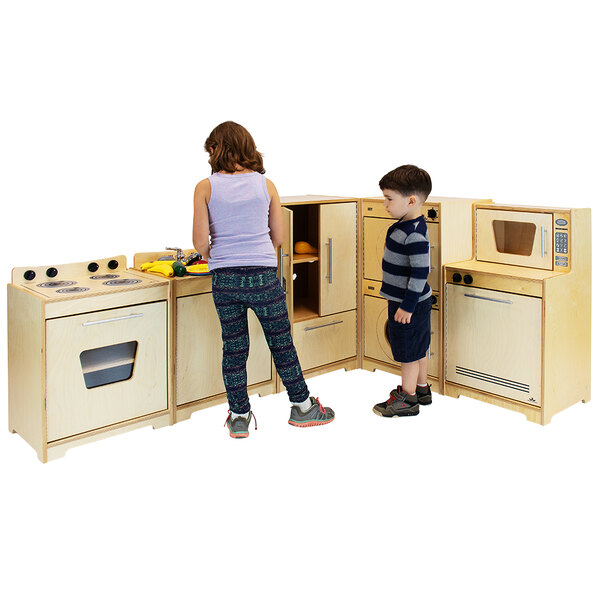 Whitney Brothers Wb6400n 95 X 15 X 35 Contemporary Children S Complete Natural Wood Kitchen Set