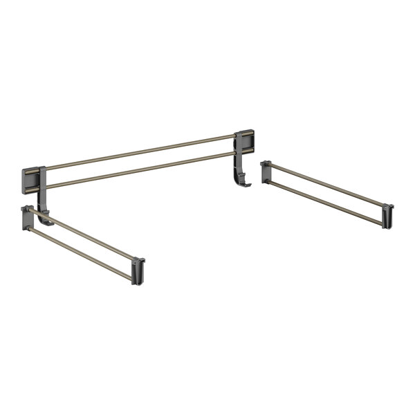 A black metal Cambro shelf rail kit with two bars and handles.