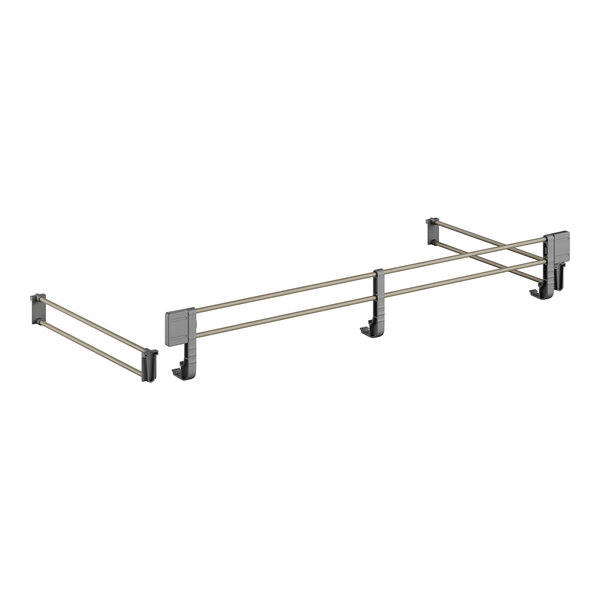 A metal bar with two metal rods on it.