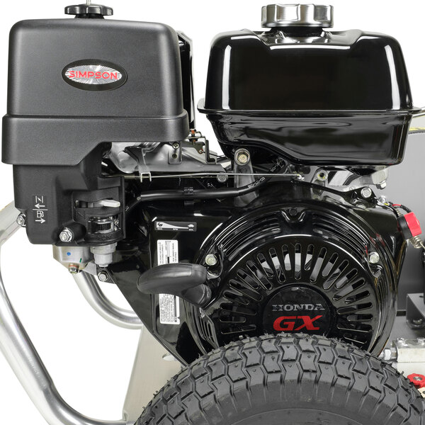 The Honda engine on a Simpson 49-state compliant pressure washer.