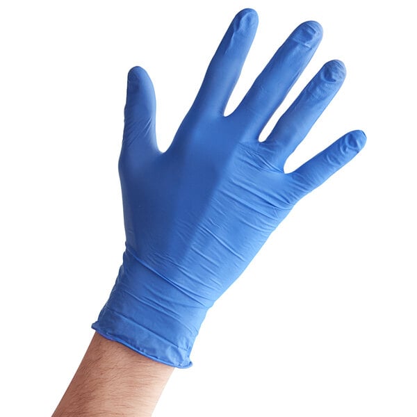 Noble Products Low Dermatitis Potential Nitrile Blue Exam Grade 4 Mil  Textured Gloves - Medium - 1000/Case