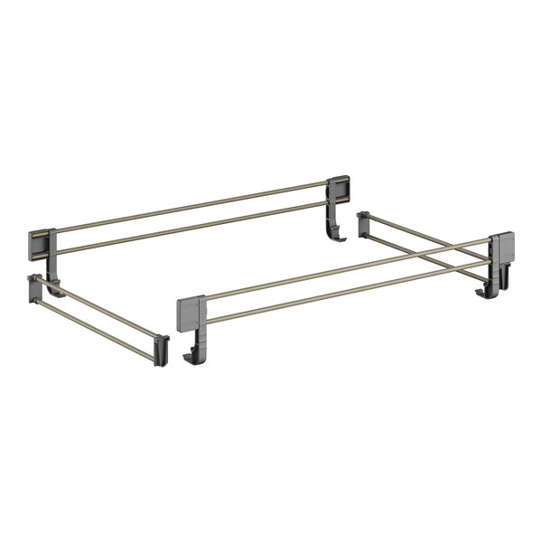 A metal frame with two bars and two rails.