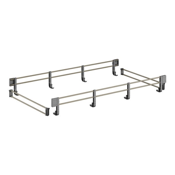 A metal frame with four bars for a Cambro Camshelving unit.