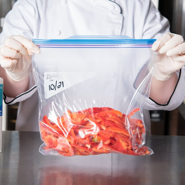 Peppers in resealable plastic food bag